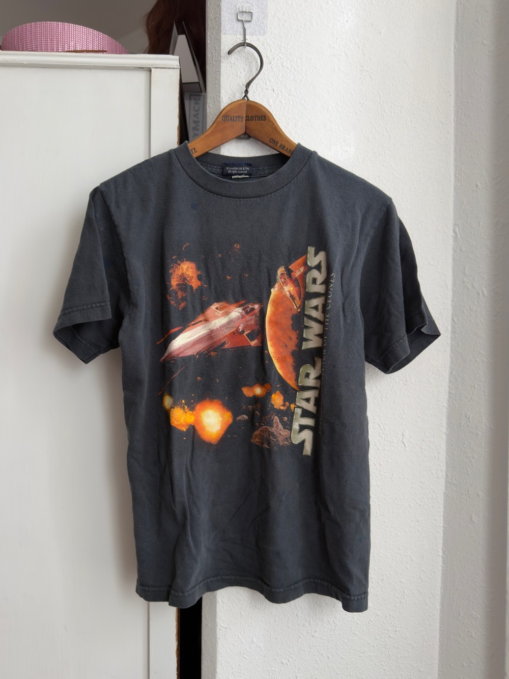 Vintage 00s Star Wars Episode II: Attack of the Clones black tshirt 2002